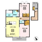 ロッソドゥーエ Ⅱの間取り画像