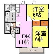 BIRDLANDたまでBの間取り画像