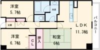 プリンスハイツ木場町壱番館の間取り画像