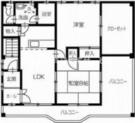 板野郡北島町鯛浜字大西アパートの間取り画像