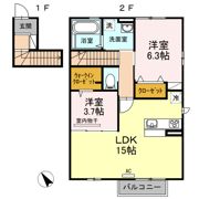 D-room ちはやの間取り画像