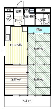 ニシムラハイツの間取り画像