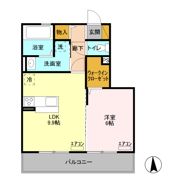 プラウドパークス朝倉の間取り画像