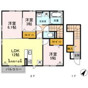 クレール富久 Bの間取り画像