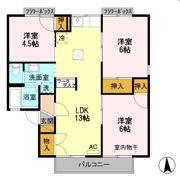 クレストファイブ Cの間取り画像