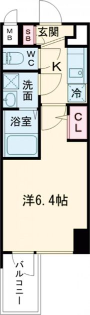 エスリード神戸三宮ヒルズの間取り画像