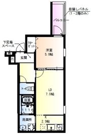 フジパレス井高野駅西Ⅱ番館の間取り画像