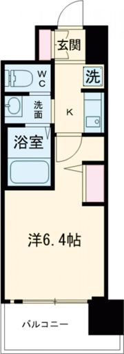 エステムコート神戸ハーバーランド前Ⅶレーベルの間取り画像