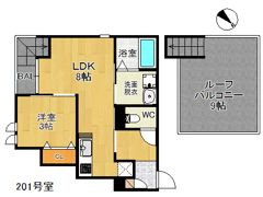 GRANDTICレジデンス朝倉街道の間取り画像