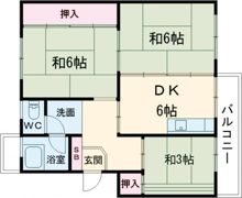 東加古川ファミリーマンション102号棟の間取り画像