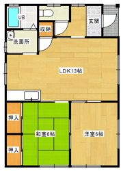 内村貸家の間取り画像