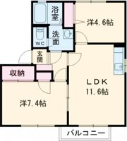 シャトル新田 Bの間取り画像