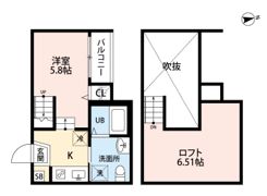 フォンターナ島崎の間取り画像
