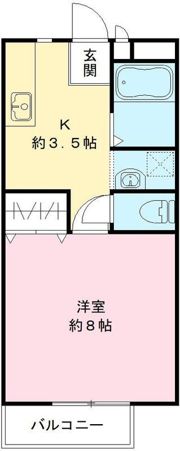 メールハイツAの間取り画像