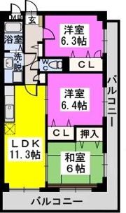 カーサ宮の前の間取り画像