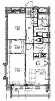 アーベイン永楽の間取り画像