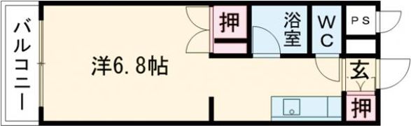 コート黒髪の間取り画像