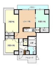 エレガンスコーポ京田オダケビルの間取り画像