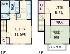 サンビレッジ平野台Fの間取り画像