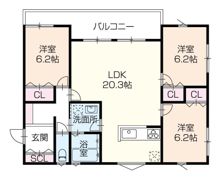 BELLE FLAT 阿保の間取り画像