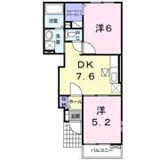 リバティ ゾーン ナカヤマBの間取り画像