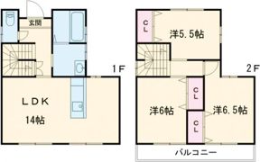 リースホーム船着町の間取り画像