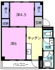 ビレッジハウス上野服部2号棟の間取り画像