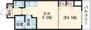 エステムコート三宮駅前Ⅱアデシオンの間取り画像