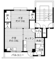 ビレッジハウス招提1号棟の間取り画像