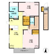 D-roomあずま町 Bの間取り画像