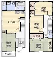 柳山津興大倉様貸家の間取り画像