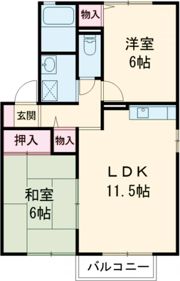 メゾン辻井Ⅱの間取り画像