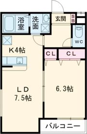 フジパレス堺三国ケ丘Ⅴ番館の間取り画像