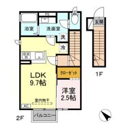 トリシア小山Wの間取り画像