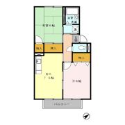 プレジール三宅 Dの間取り画像