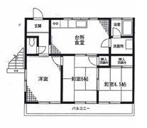 駒千代ハイツの間取り画像