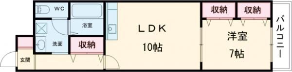 上野マンションの間取り画像