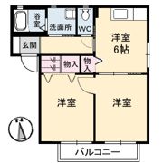 アルバトロス空港通 A棟の間取り画像