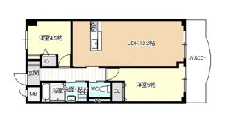 高杉ハイツ丹羽の間取り画像