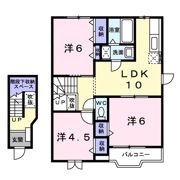 クレストール昴Cの間取り画像