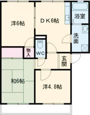 サンハイムみどりB棟の間取り画像
