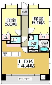ニューガイア四季彩の丘A棟の間取り画像
