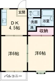 エレガンテカザ・優木の間取り画像