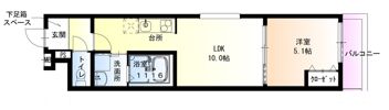 フジパレス助松町Ⅰ番館の間取り画像