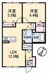 グリュック B棟の間取り画像