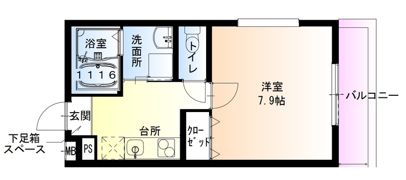フジパレス助松町Ⅱ番館の間取り画像