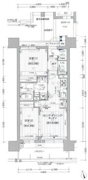プレサンス ロジェ 名古屋浅間町ザ・レジデンスの間取り画像