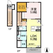 （仮）D-room三本柳 B棟の間取り画像