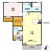 タウンハウス ロエアス Dの間取り画像