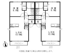 ベルグラース新保Ⅱの間取り画像